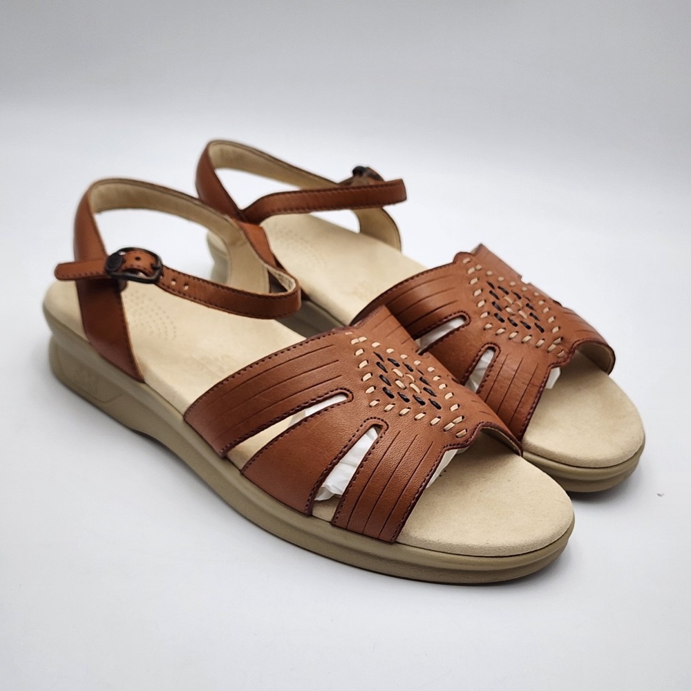 SAS Tripad Huarache Quarter Straps Camel Brown Straps Sandals Women's Size 10 WW